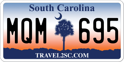 SC license plate MQM695