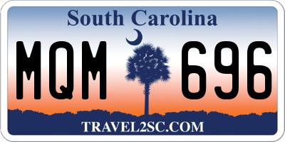 SC license plate MQM696