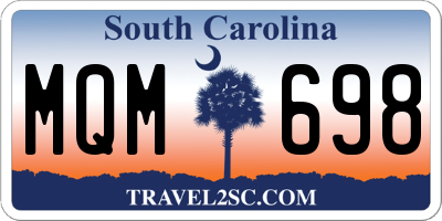 SC license plate MQM698