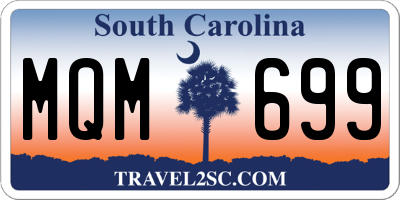 SC license plate MQM699