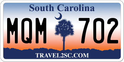 SC license plate MQM702