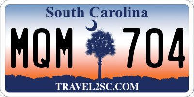 SC license plate MQM704