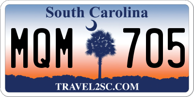 SC license plate MQM705