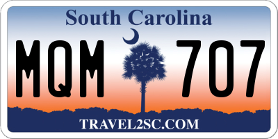 SC license plate MQM707