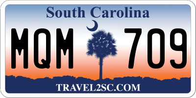 SC license plate MQM709