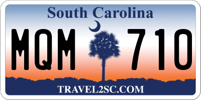 SC license plate MQM710