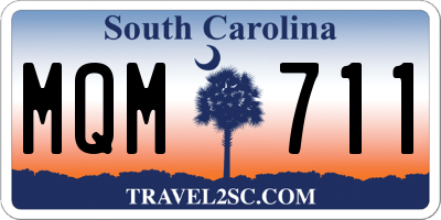 SC license plate MQM711