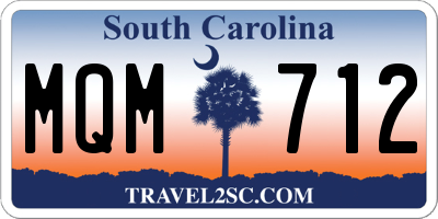 SC license plate MQM712
