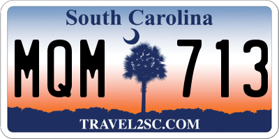 SC license plate MQM713