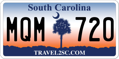 SC license plate MQM720