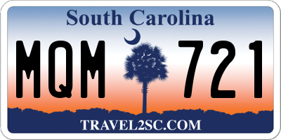 SC license plate MQM721