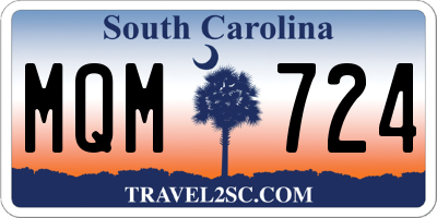 SC license plate MQM724