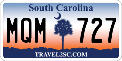 SC license plate MQM727