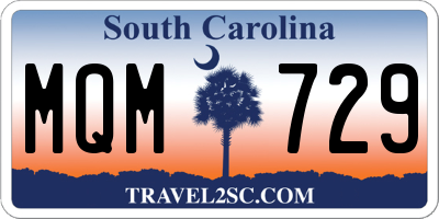 SC license plate MQM729