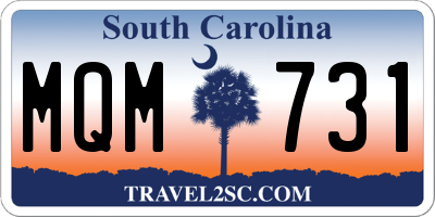 SC license plate MQM731