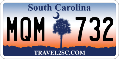SC license plate MQM732