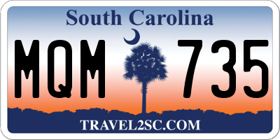SC license plate MQM735
