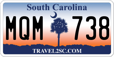 SC license plate MQM738