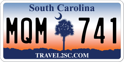SC license plate MQM741