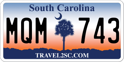 SC license plate MQM743