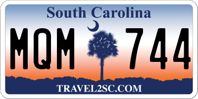 SC license plate MQM744