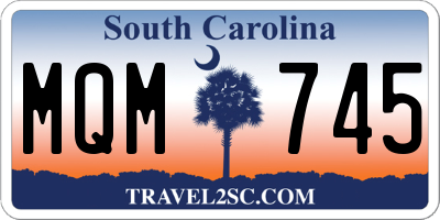 SC license plate MQM745