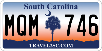 SC license plate MQM746