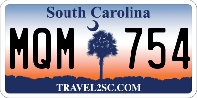 SC license plate MQM754