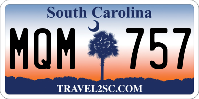 SC license plate MQM757