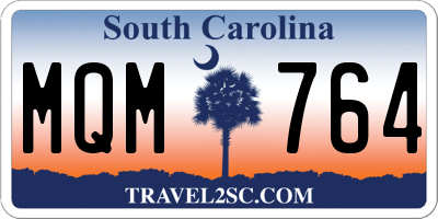 SC license plate MQM764