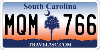 SC license plate MQM766