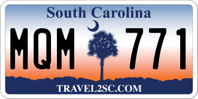 SC license plate MQM771