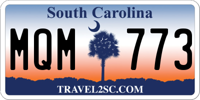 SC license plate MQM773