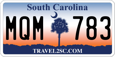 SC license plate MQM783