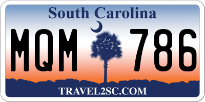 SC license plate MQM786