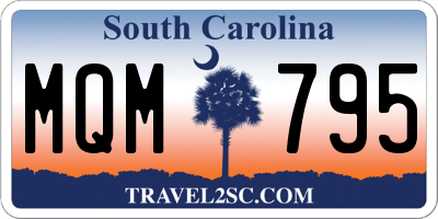 SC license plate MQM795