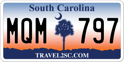 SC license plate MQM797