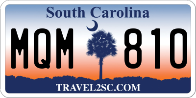 SC license plate MQM810