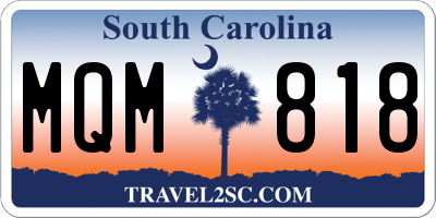 SC license plate MQM818