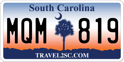 SC license plate MQM819