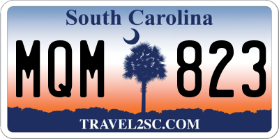 SC license plate MQM823