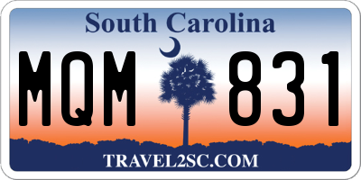 SC license plate MQM831