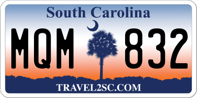 SC license plate MQM832
