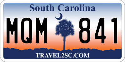 SC license plate MQM841