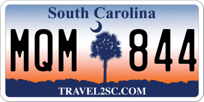 SC license plate MQM844