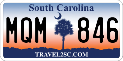 SC license plate MQM846