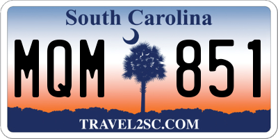 SC license plate MQM851
