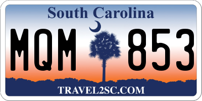 SC license plate MQM853