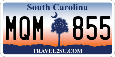 SC license plate MQM855