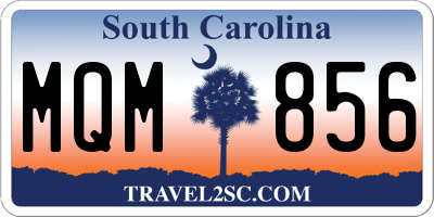 SC license plate MQM856